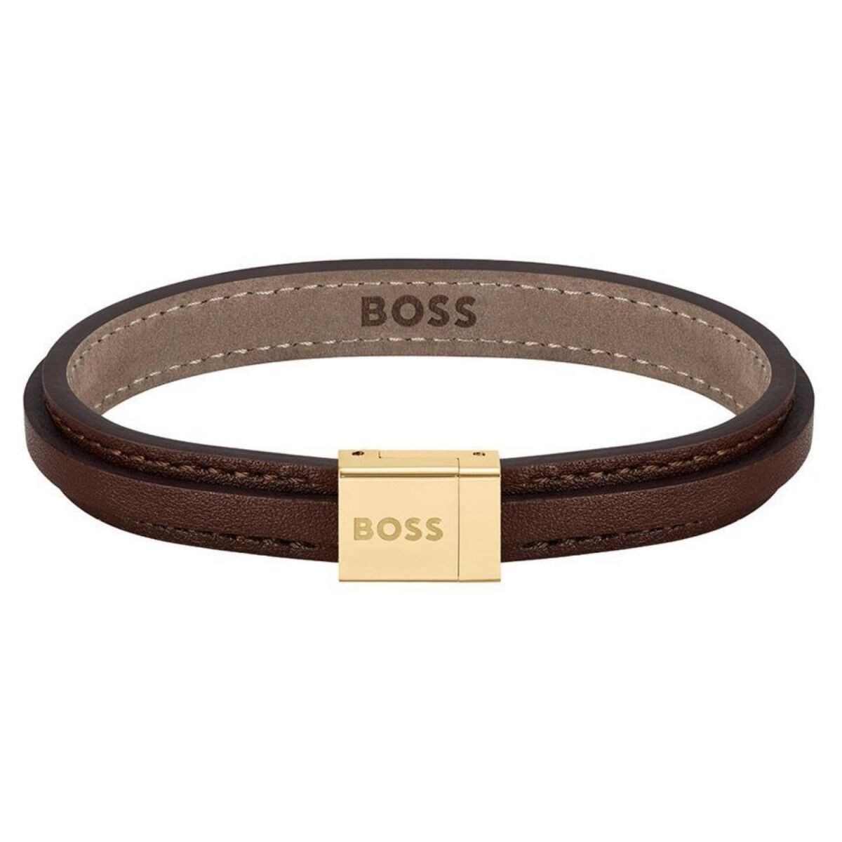Armbånd til mænd Hugo Boss Læder 25 cm