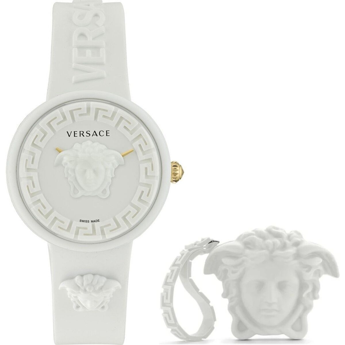 Dameur Versace MEDUSA POP 3H + VERSACE WHITE SILICON PURSE (Ø 39 mm)