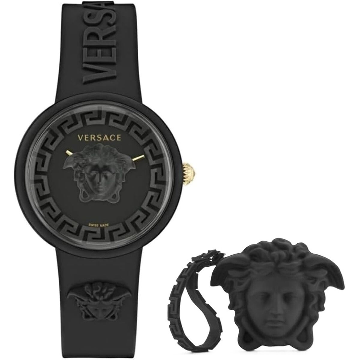 Dameur Versace MEDUSA POP 3H + VERSACE BLACK SILICON PURSE (Ø 39 mm)