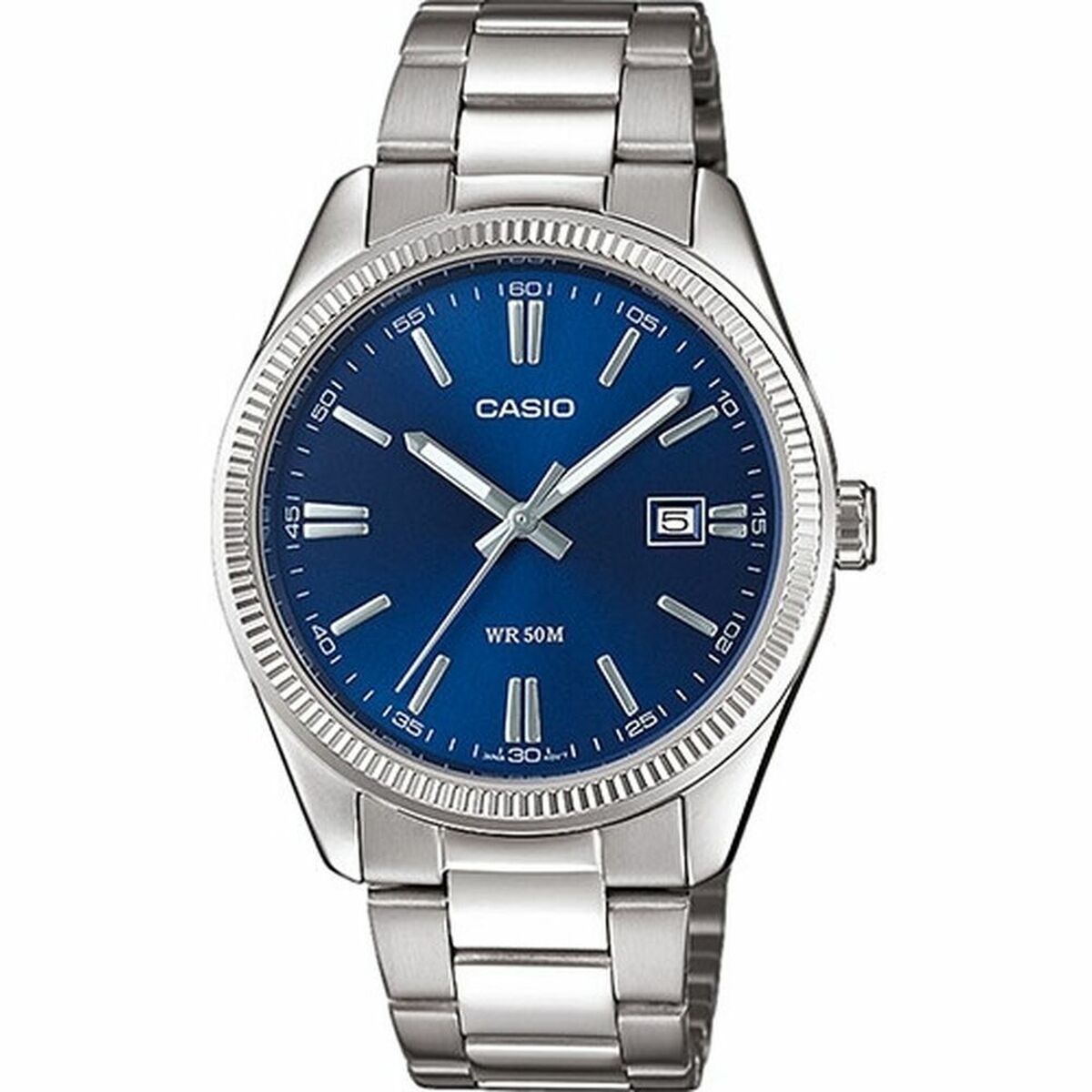 Herreur Casio MTP-1302PD-2AVEF Rustfrit stål Analog Kvarts Sølvfarvet