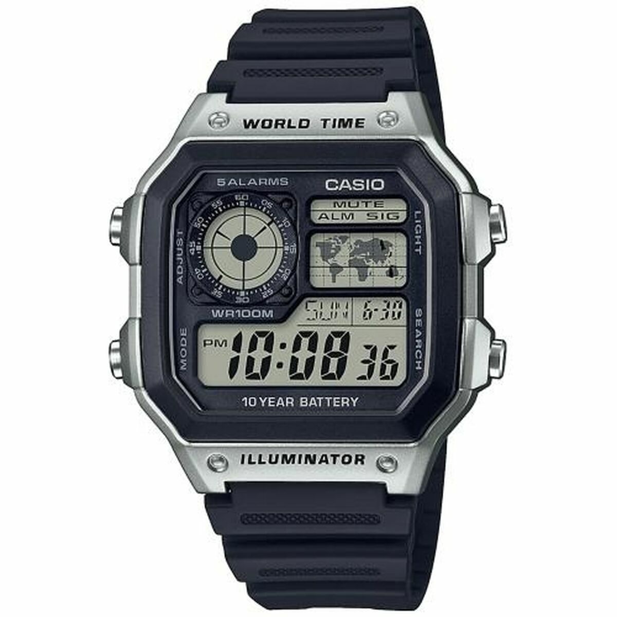 Herreur Casio AE-1200WH-1CVEF Sort Grå (Ø 40 mm)