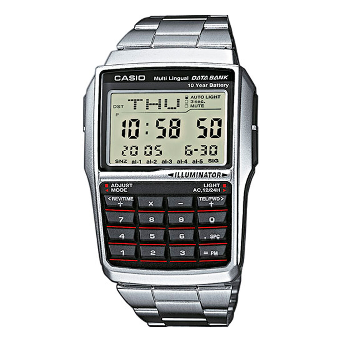 Herreur Casio DBC-32D-1AES Sort Sølvfarvet