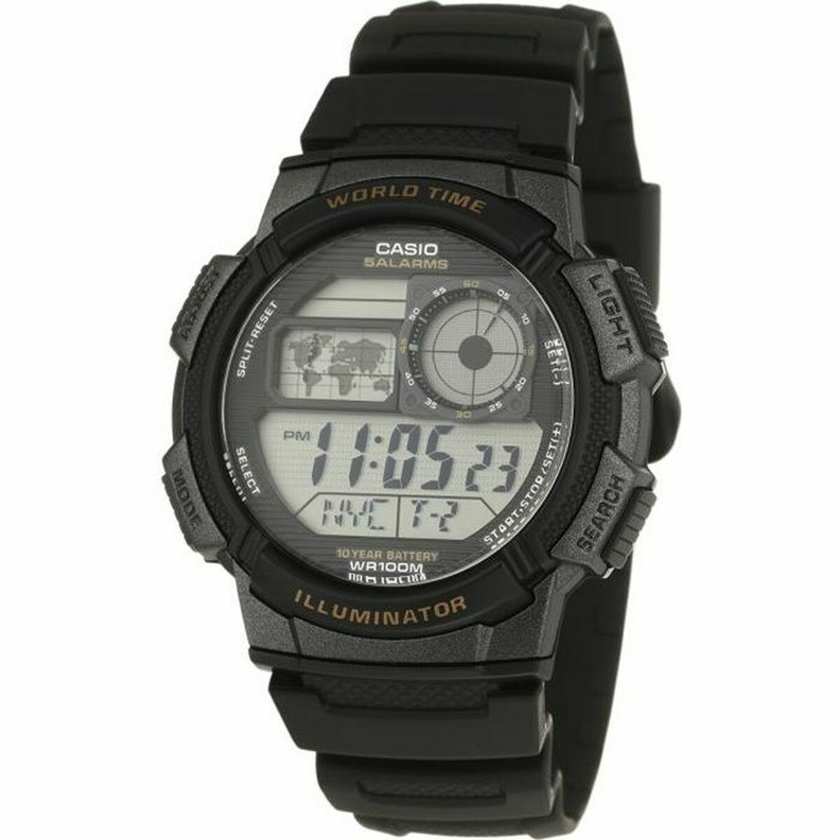 Herreur Casio AE-1000W-1AVEF Sort Grå Digital Kvarts Sportslig