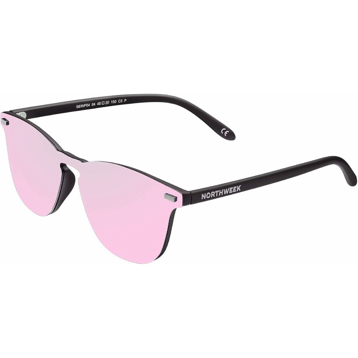 Solbriller Northweek Wall Phantom Sort Ø 45 mm Pink